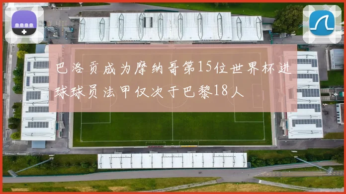 巴洛贡成为摩纳哥第15位世界杯进球球员法甲仅次于巴黎18人